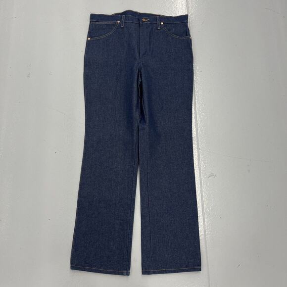NWOT Vintage Y2k Wrangler Dark Wash Cowboy Cut Jeans 36x32 - Picture 1 of 4